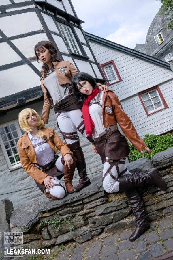 Mikomi Hokina, Virtual Geisha &amp;amp; Yuzupyon - Mikasa, Historia &amp;amp; genderbend Eren (Shingeki no kyojin) - 2