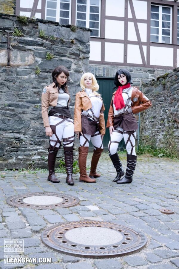 Mikomi Hokina, Virtual Geisha &amp;amp; Yuzupyon - Mikasa, Historia &amp;amp; genderbend Eren (Shingeki no kyojin) - 0