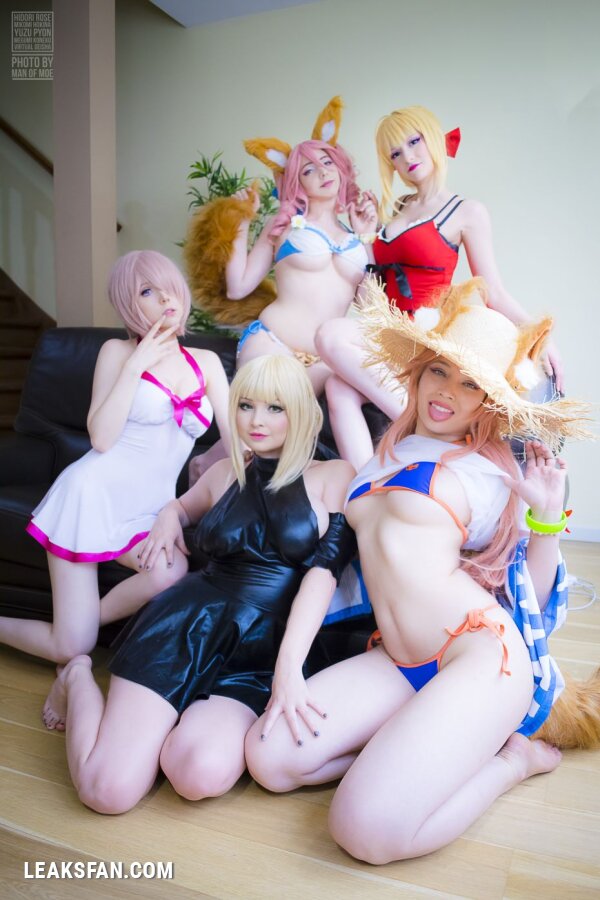 Hidori, Mikomi, Virtual, Tom &amp;amp; Yuzupyon - Mash, Saber, Nero &amp;amp; Tamamo (Fate Grand Order) - 4