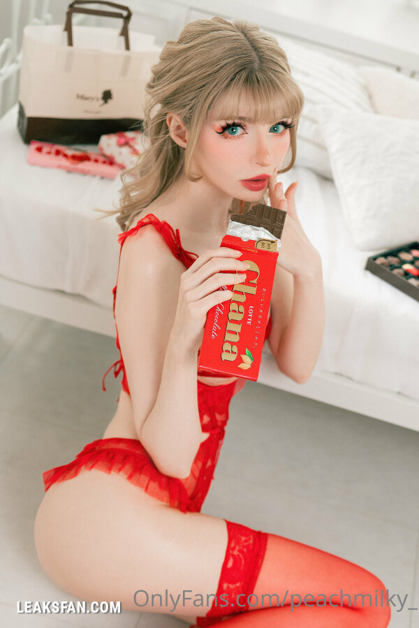 PeachMilky_ Red Lingerie - 2